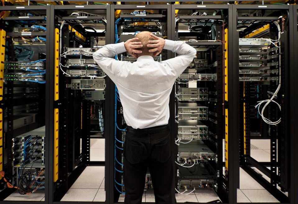 frustrated data center employee